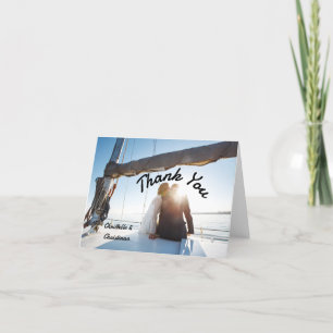 Simple Modern Photo Wedding Thank You Card