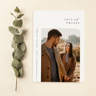 Simple Modern Photo Wedding Thank You Card