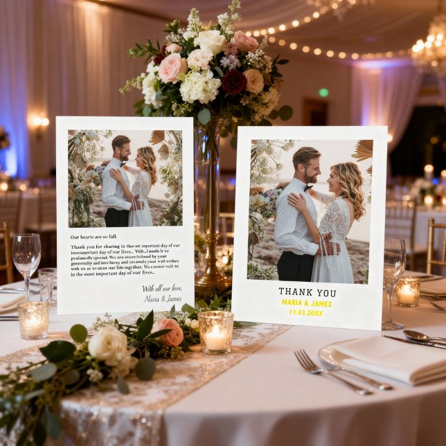 Simple Modern Photo Wedding Thank You Card  (Creator Uploaded)