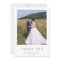 Simple Modern Photo Wedding Thank You Card W Note