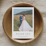 Simple Modern Photo Wedding Thank You Card W Note<br><div class="desc">Simple modern wedding thank you card with note.

Please note that the default size is 3.5x5. If you would like the card to be bigger,  there is an option to change the size. Please message me for any questions!</div>