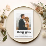 Simple Modern Photo Wedding Thank you Note<br><div class="desc">Introducing our "Simple Modern 2 Photos Wedding Thank You Personalised Note" – a sleek and personalised way to express gratitude to your wedding guests. This note features a simple and modern design, with space for two photos from your special day, allowing you to create a customised message to thank your...</div>