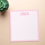 Simple Modern Pink Monogram Notepad<br><div class="desc">Create your own personalised monogram stationery featuring your custom initials or name in modern minimalist typography.</div>