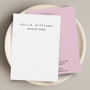 Simple Modern Pink Necklace Bracelet Display Card