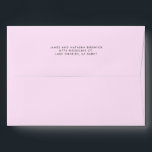 Simple Modern Pink Return Address Envelope<br><div class="desc">This modern return address label envelope is easy to customise to include your address on the flap</div>