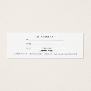 Simple & Modern Pink Spa Business Gift Certificate