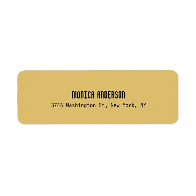 Simple Modern Plain Professional Brass Yellow (Front)