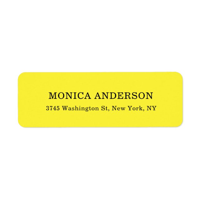 Simple Modern Plain Professional Yellow (Front)