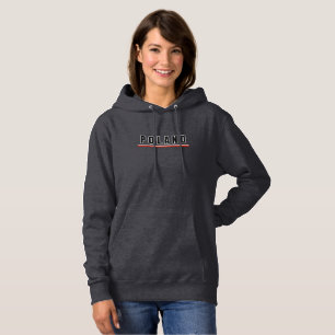 Simple Modern Poland Art Letter Flag Souvenir Hoodie