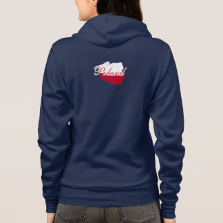 Simple Modern Poland Flag map Souvenir Hoodie