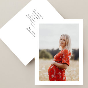 Simple Modern Portrait Photo Custom Message Thank You Card
