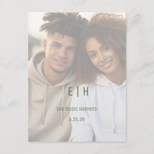 Simple Modern Printable Save The Date Postcard