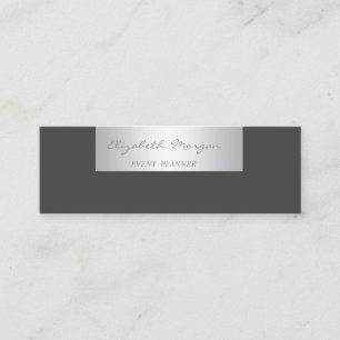 Simple Modern Professional Black Mini Business Card
