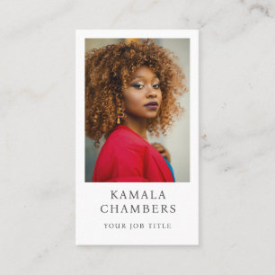 Simple Modern Professional Business Photo Business Card