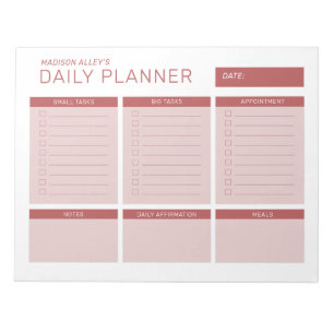 Simple Modern Professional Daily Planner Notepad