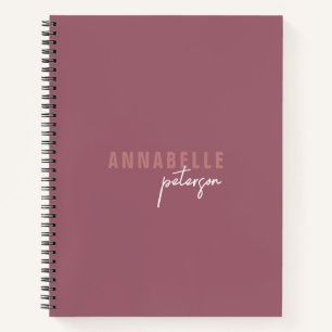 Simple Modern Professional Dusty Rose Minimalist Notebook