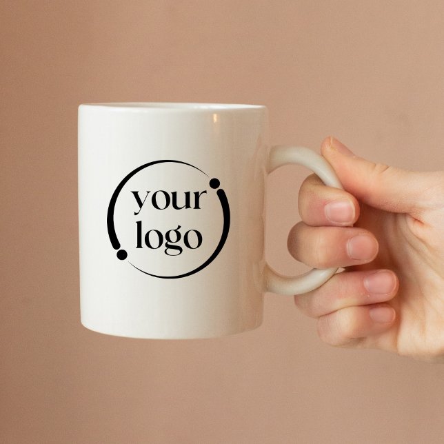 Simple Modern Professional Logo Coffee Mug (Personalize with your business logo.)