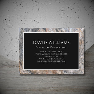 Simple Modern Professional Marble  Business Card