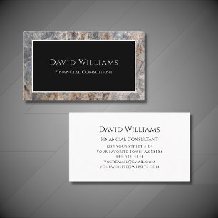 Simple Modern Professional Marble  Business Card