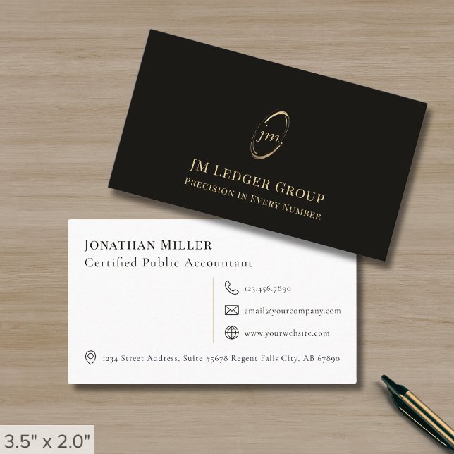 Simple Modern Professional Monogram Business Card (Creator Uploaded)