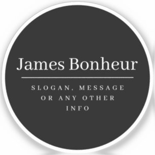 Simple Modern Professional Name   Black