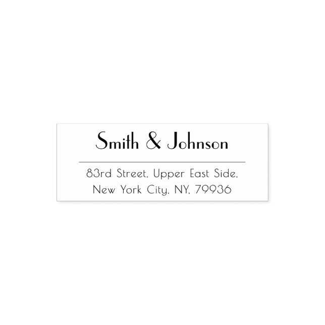 Simple Modern Professional Office Return Address Self-inking Stamp (Design)
