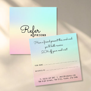 Simple Modern Professional Pastel Shades Referral Card