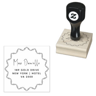 Simple Modern Professional Return Address Rubber Stamp