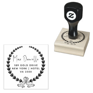 Simple Modern Professional  Return Address Rubber Stamp