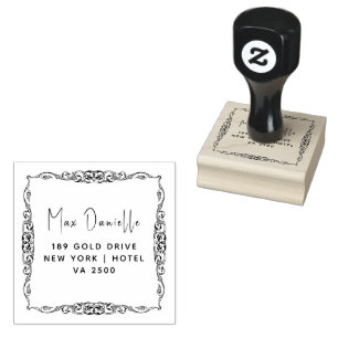 Simple Modern Professional  Return Address Rubber Stamp