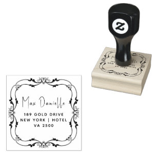 Simple Modern Professional Return Address Rubber Stamp