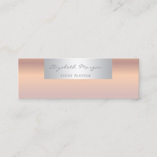 Simple Modern Professional Rose Gold Mini Business Card