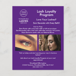 Simple Modern Purple Business Logo Flyer