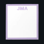 Simple Modern Purple Monogram Notepad<br><div class="desc">Create your own personalised monogram stationery featuring your custom initials or name in modern minimalist typography.</div>