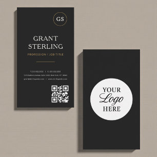 Simple Modern QR Code Logo Professional Business Card