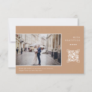 Simple Modern QR Code   Wedding Photo Thank You