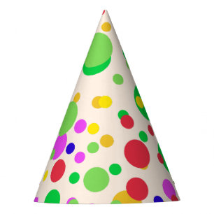 Simple Modern red green Polka dot birthday party Hat