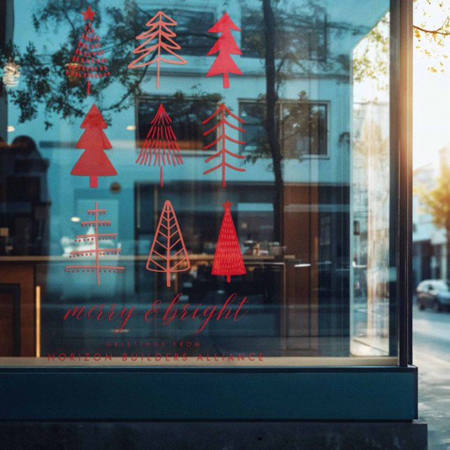 Simple Modern Red Merry & Bright Christmas Welcome (Creator Uploaded)