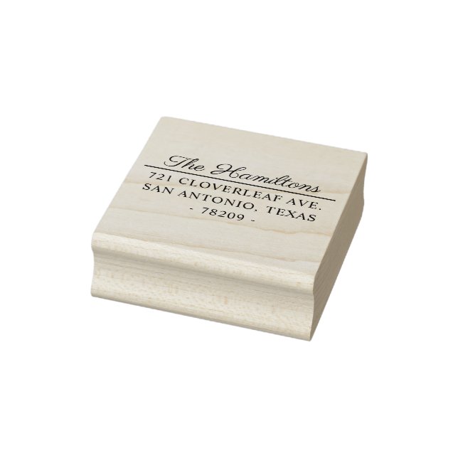 Simple Modern Return Address Custom Rubber Stamp (Stamp)