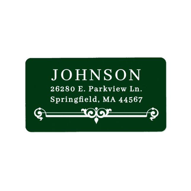 Simple Modern Return Address Labels (Front)