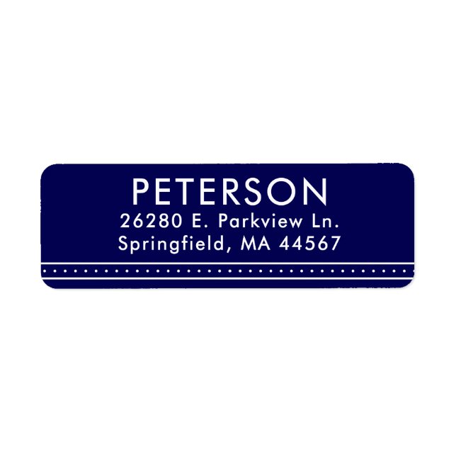 Simple Modern Return Address Labels (Front)