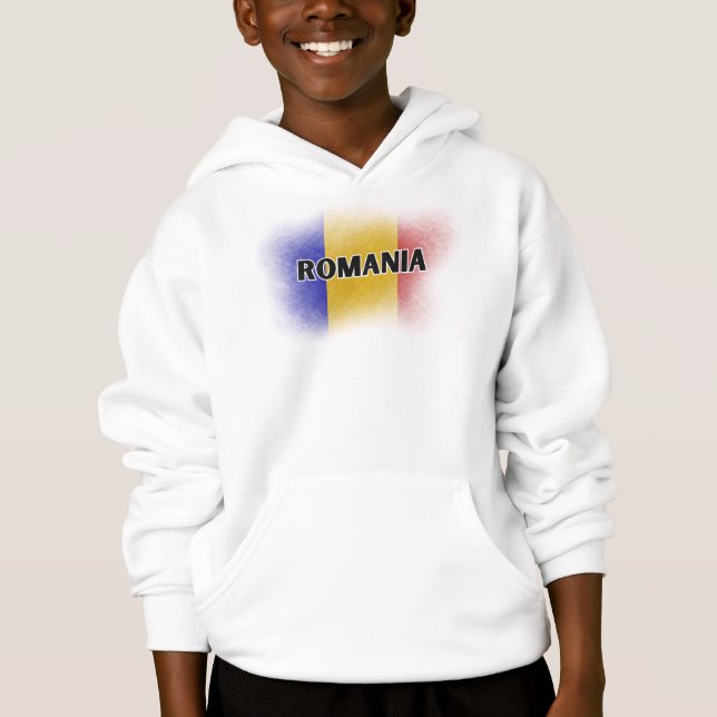 Simple Modern Romania Letter Flag Souvenir  (Front)
