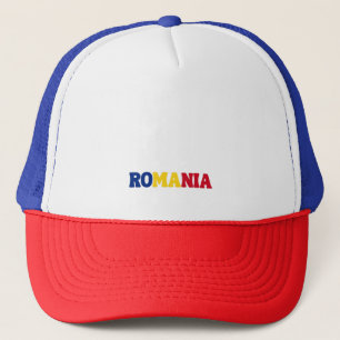 Simple Modern Romania National Flag Apparel Trucker Hat