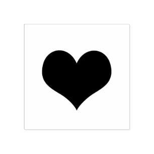 Simple Modern Romantic Heart Love Rubber Stamp