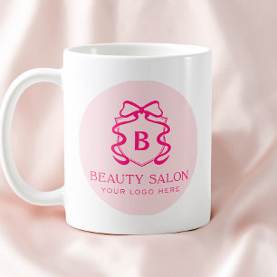 Simple Modern Round Company Logo Salon Business Coffee Mug