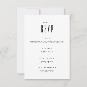 Simple Modern RSVP Card