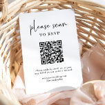 Simple Modern RSVP with QR Code Enclosure Card<br><div class="desc">These simple and modern wedding enclosure cards are an easy way for your guests to RSVP to your event. You can include your own QR code as well as your wedding website so your guests have a simple way to respond. The wedding insert card is simple and basic, yet very...</div>