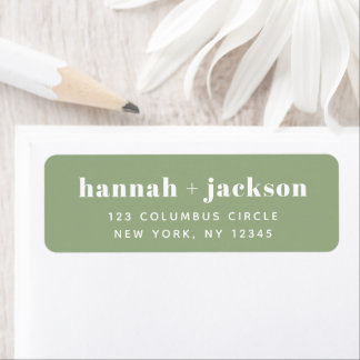 Simple Modern Sage Green Return Address