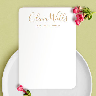 Simple Modern Satin Gold Earring Display Card