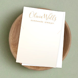 Simple Modern Satin Gold Necklace Display Card